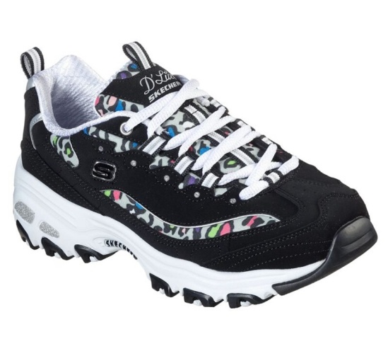 Skechers D'lites - Safari Landscape Tenisky Damske Čierne / Viacfarebný | 294-KDNGXC