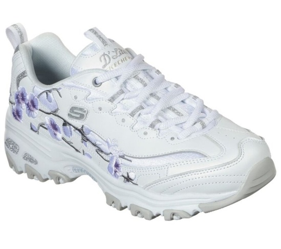 Skechers D'lites - Soft Blossom Tenisky Damske Biele / Lavendel | 520-QRNYAT