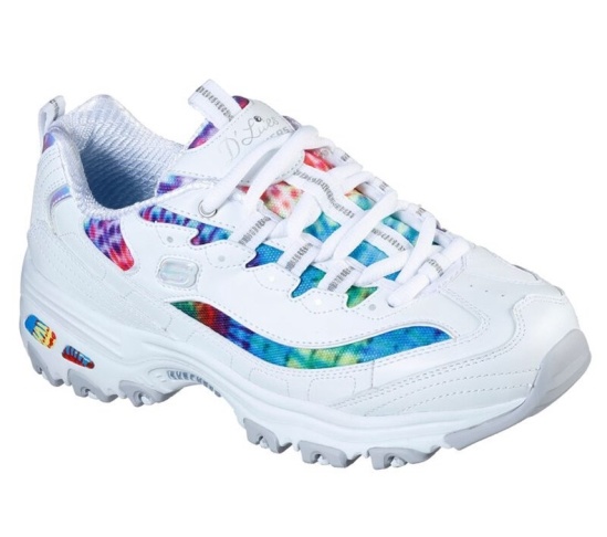 Skechers D'lites - Summer Fiesta Tenisky Damske Biele / Viacfarebný | 847-JQGUFN