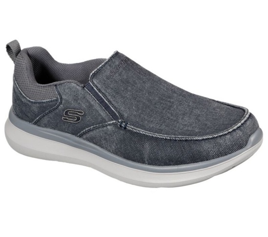 Skechers Delson 2.0 - Larwin Slip On Panske Modre | 872-WRBVJM