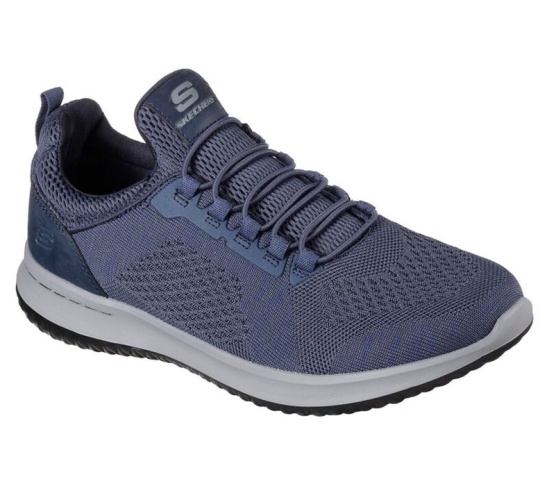 Skechers Delson - Brewton Slip On Panske Modre | 123-UYCWDR