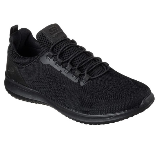 Skechers Delson - Brewton Slip On Panske Čierne | 162-QTKWDO