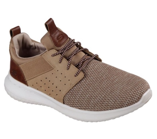 Skechers Delson - Camben Slip On Panske Svetlo Hnede | 127-ZWXLRK