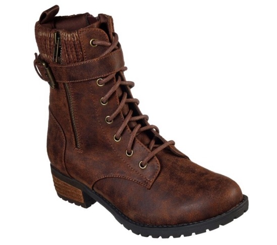 Skechers Dome - Stay Bold Cizmy Damske Hnede | 123-PUWITD