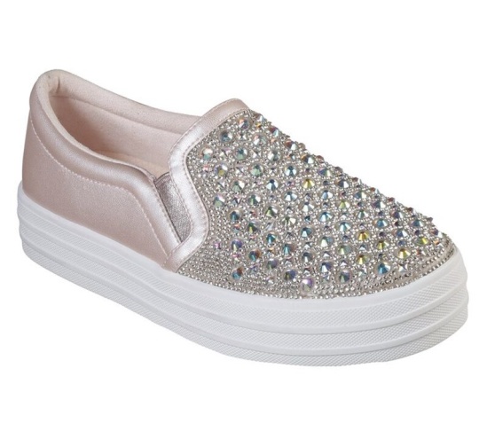 Skechers Double Up - Eye Candy Balerinky Damske Svetlo Ruzove | 132-LKCWJI