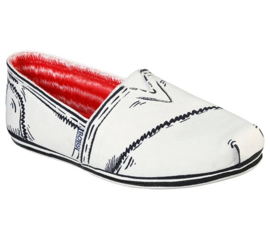 Skechers Dr. Seuss: Bobs Plush - Good & New Slip On Damske Biele / Čierne | 542-OGPAYS