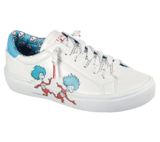 Skechers Dr. Seuss: Goldie 2.0 - Two Things Slip On Damske Biele / Modre | 796-CTYEVM