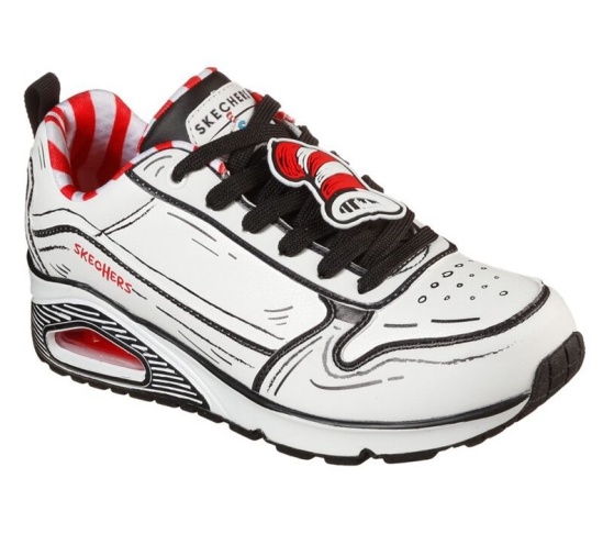 Skechers Dr. Seuss: Uno - Tip Of His Hat Tenisky Damske Biele / Čierne | 316-MWBJIT