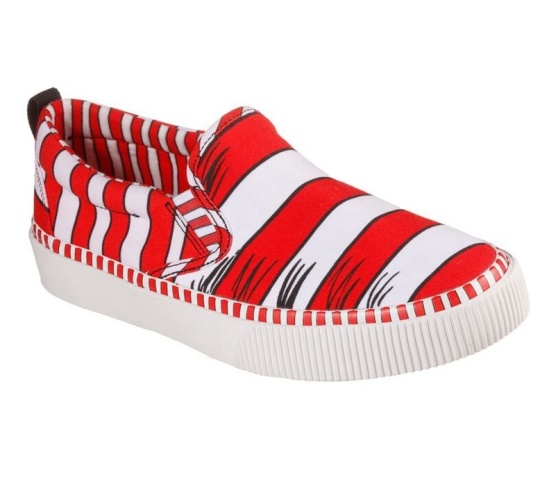 Skechers Dr. Seuss: V'lites - We Saw Him Slip On Damske Červené / Biele | 578-MTAZGS