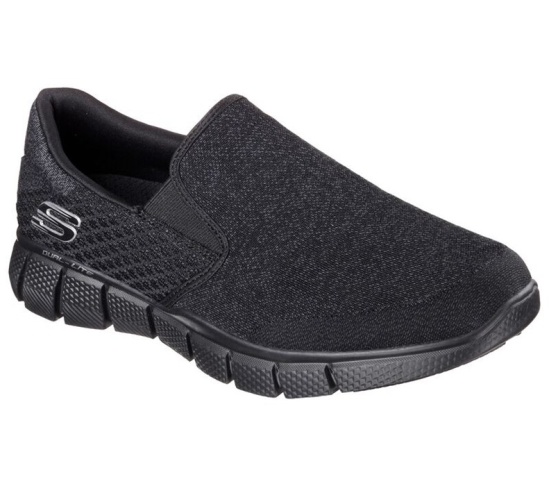 Skechers Equalizer 2.0 Slip On Panske Čierne | 730-GTOFBV