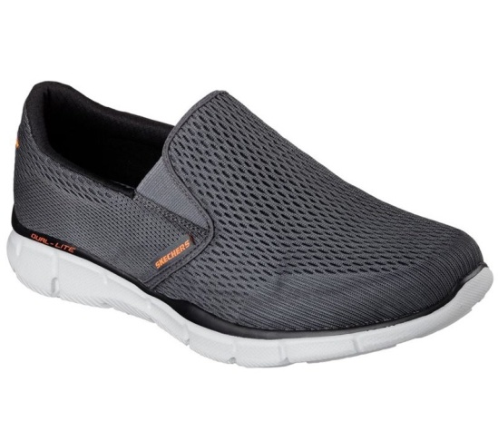 Skechers Equalizer - Double Play Slip On Panske Siva / Oranžové | 268-LDRQEM