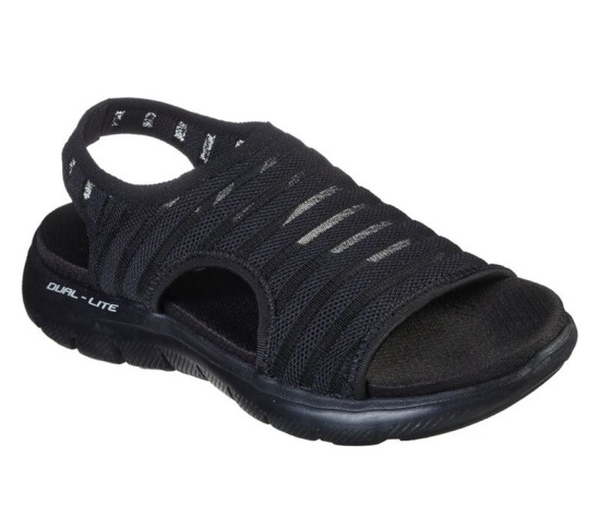 Skechers Flex Appeal 2.0 - Sweet Rush Sandale Damske Čierne | 249-ABUZOQ