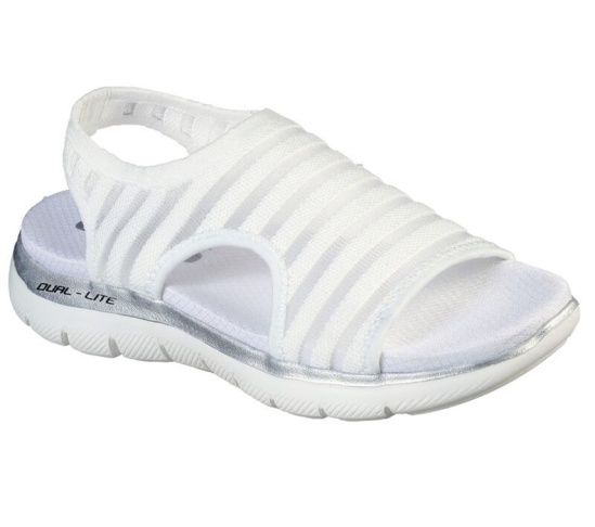 Skechers Flex Appeal 2.0 - Sweet Rush Sandale Damske Biele | 682-ZHCNFX