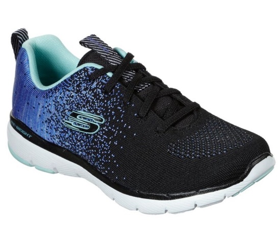 Skechers Flex Appeal 3.0 - She's Iconic Tenisky Damske Čierne / Modre | 267-XSOHUF
