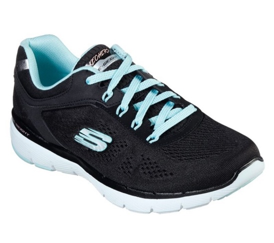 Skechers Flex Appeal 3.0 Tenisky Damske Čierne / Tyrkysové | 316-FNQCSH