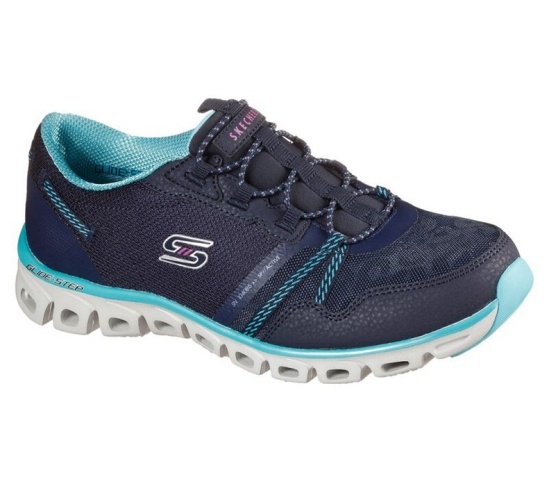 Skechers Glide Step - Act Nice Slip On Damske Námornícka Modrá / Modre | 324-WSIPAU