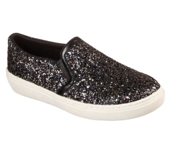 Skechers Goldie - Glitz & Bitz Slip On Damske Čierne | 960-DEHXSP