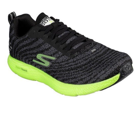 Skechers Gorun 7 Bezecke Topanky Panske Čierne / Svetlo Zelene | 293-FJRXYQ