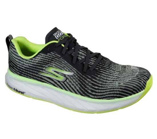 Skechers Gorun Forza 4 Hyper Bezecke Topanky Panske Čierne / Svetlo Zelene | 027-VYLQFZ