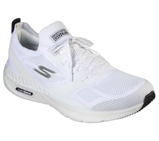 Skechers Gorun Hyper Burst Bezecke Topanky Panske Biele / Čierne | 436-GZWPSR