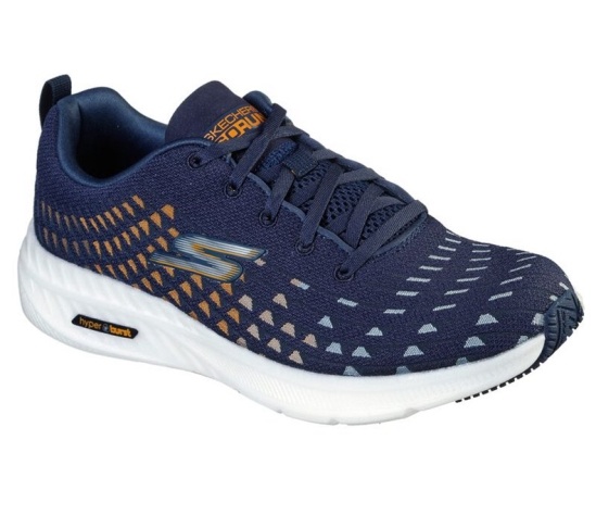 Skechers Gorun Hyper Burst - Solar Bezecke Topanky Panske Námornícka Modrá / Zlate | 308-OBZLHK