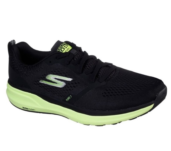 Skechers Gorun Pure 2 Bezecke Topanky Panske Čierne / Svetlo Zelene | 246-VIGJMF
