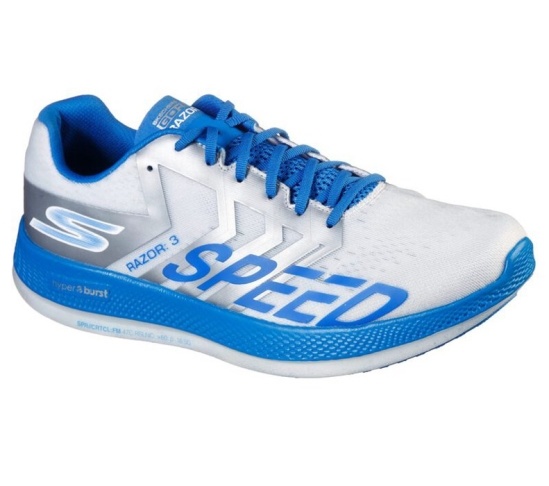 Skechers Gorun Razor 3 Hyper Bezecke Topanky Panske Biele / Modre | 148-WPXUFS