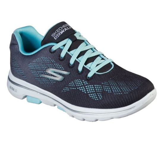 Skechers Gowalk 5 - Alive Tenisky Damske Čierne / Svetlo Tyrkysové | 976-JWRAQF
