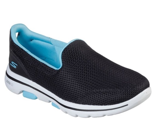 Skechers Gowalk 5 - Fantasy Slip On Damske Čierne / Tyrkysové | 162-JXOGUR