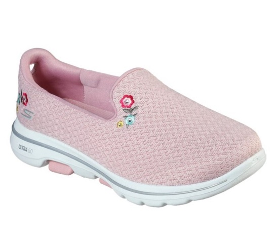 Skechers Gowalk 5 - Garland Slip On Damske Ruzove | 023-EWAYIN