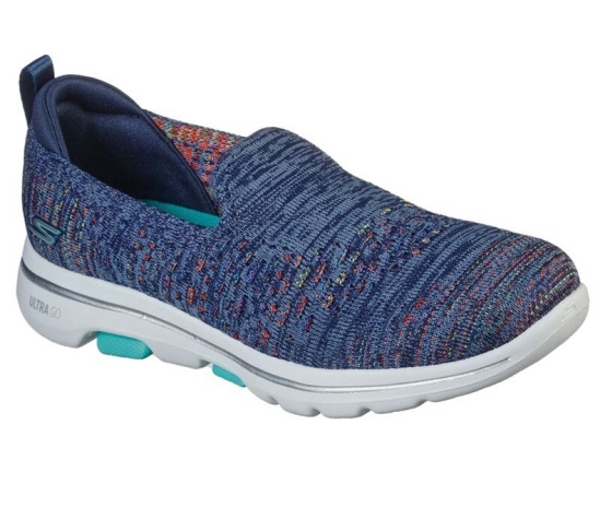 Skechers Gowalk 5 - Mirage Slip On Damske Námornícka Modrá / Viacfarebný | 231-XKLFIH
