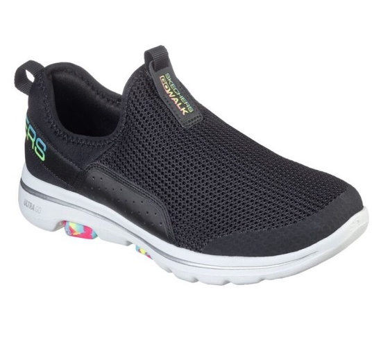 Skechers Gowalk 5 - Parade Slip On Damske Čierne / Viacfarebný | 120-KZEIWJ