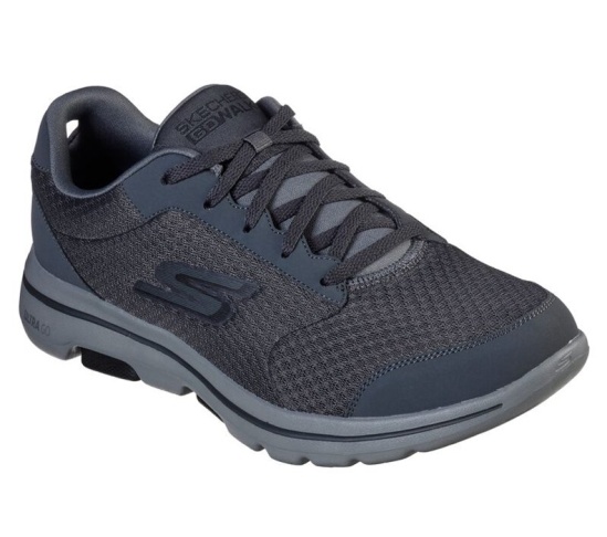 Skechers Gowalk 5 - Qualify Tenisky Panske Siva / Čierne | 206-QOIENC
