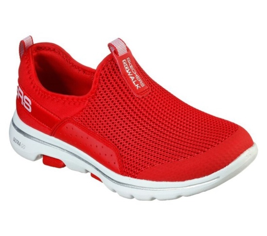 Skechers Gowalk 5 - Sovereign Slip On Damske Červené | 251-LJNTQZ