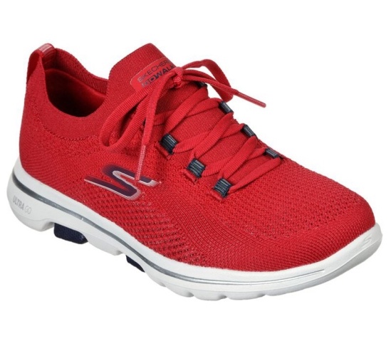 Skechers Gowalk 5 - Uprise Tenisky Damske Červené / Námornícka Modrá | 356-YROCLF
