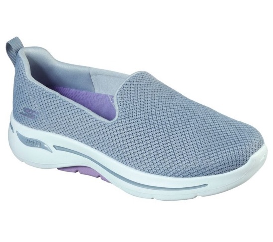 Skechers Gowalk Arch Fit - Grateful Slip On Damske Siva / Lavendel | 163-VRSWFX