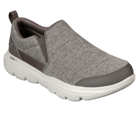 Skechers Gowalk Evolution Ultra - Vectron Slip On Panske Tmavo Siva | 498-PVMSGA