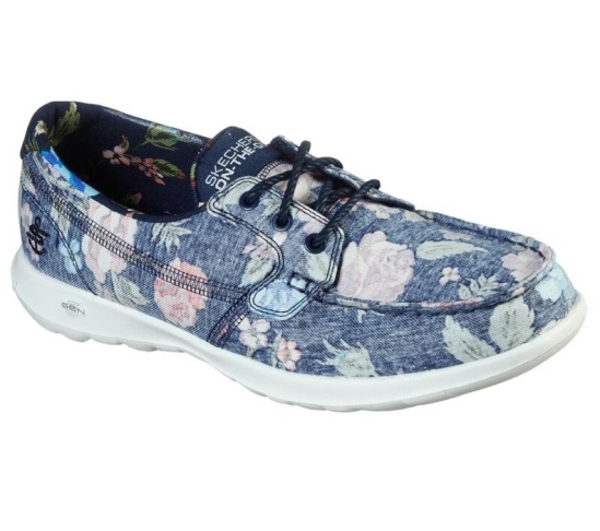 Skechers Gowalk Lite - Flores Tenisky Damske Námornícka Modrá / Viacfarebný | 983-XMUSHZ