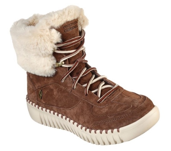 Skechers Gowalk Smart - Frosty Goddess Cizmy Damske Čokoláda | 528-IGKDEY