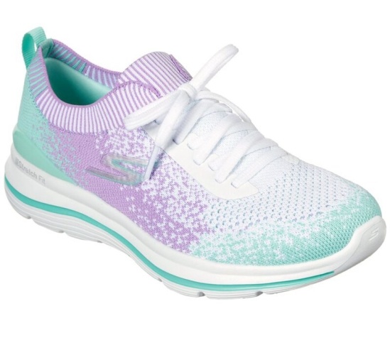 Skechers Gowalk Stretch Fit Tenisky Damske Biele / Viacfarebný | 785-ZTDGLO