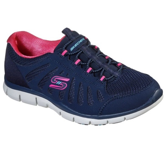 Skechers Gratis - Be Magnificent Slip On Damske Námornícka Modrá / Ruzove | 390-VCHMDT