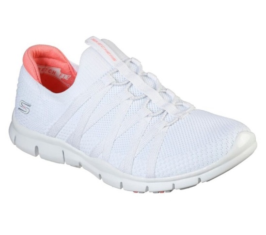 Skechers Gratis - Chic Newness Slip On Damske Biele | 608-ZWUMKX