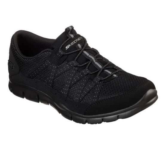 Skechers Gratis - Strolling Slip On Damske Čierne | 378-OJQXIZ