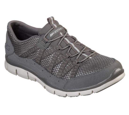 Skechers Gratis - Strolling Slip On Damske Tmavo Siva | 680-NOGWZB