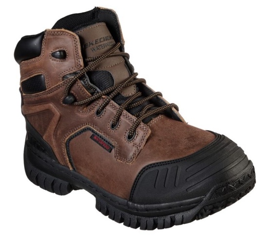 Skechers Hartan - Caledon Wp Pracovne Cizmy Panske Tmavo Hnede | 138-NGMCAI