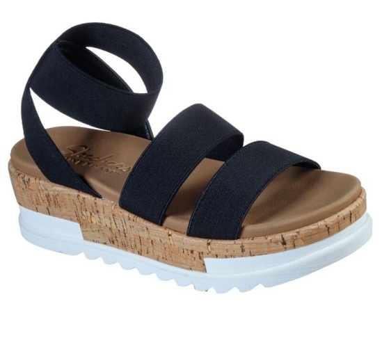 Skechers Honey Rise - Smooth Talk Sandale Damske Čierne | 183-JDKGEC