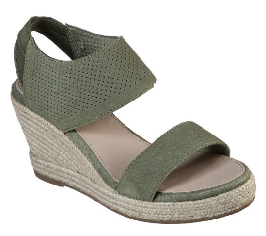 Skechers Indigo Sky - River Double Sandale Damske Olivovo Zelená | 571-FBYXLR