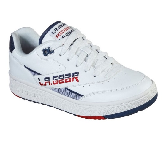Skechers L.A. Gear: Hot Shots Low Tenisky Damske Biele / Námornícka Modrá | 324-DGUPFZ