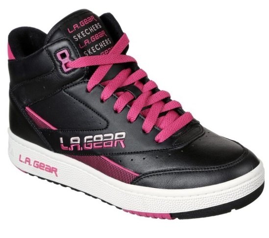 Skechers L.A. Gear: Hot Shots Tenisky Damske Čierne / Ruzove | 248-YEWTGQ