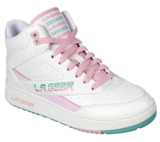 Skechers L.A. Gear: Hot Shots Tenisky Damske Biele / Svetlo Ruzove | 387-GRMYON